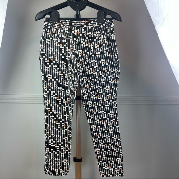 NWT Worthington Black Geometric Design Capri Pants Women’s size 4 - Picture 8 of 8